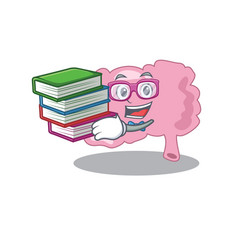 A Diligent Student In Brain Mascot Design Concept