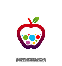 Concept Design Apple Logo Colorful