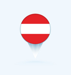 Map Pointer With Flag Of Austria