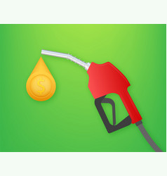 Red Gasoline Pistol Fueling Gasoline Or Diesel