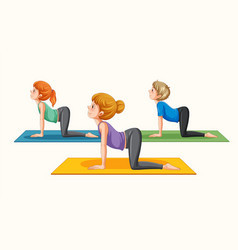 Group Of People Practicing Yoga