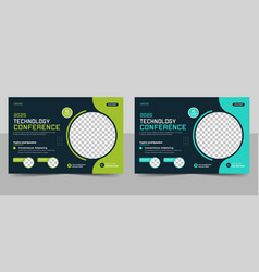 Technology Horizontal Conference Flyer Template