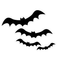 Bats Halloween Icon Silhouette