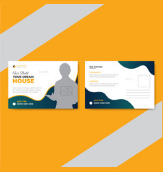 Corporate Modern Construction Post Card Design