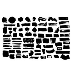 Large Collection Of Shapes Black Paint Strokes