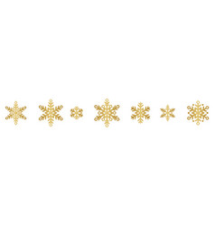 Golden Gradient Snowflake Element Hand Drawn Snow