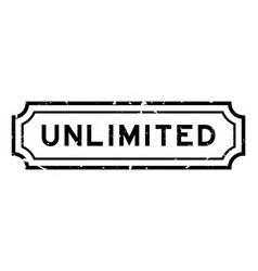 Grunge Black Unlimited Word Rubber Seal Stamp