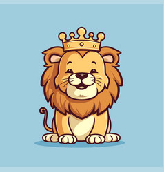 Lion King In Crown Of A Cartoon