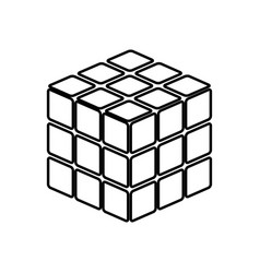 Rubics Cube Game Shape It Is Black Icon