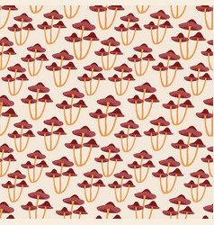 Seamless Pattern With Fabulous Mushrooms