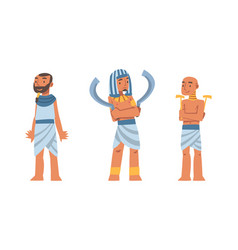 Ancient Egyptian In Authentic Clothes