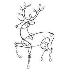 Elegant Drawing Black And White Line Art Deer Stag