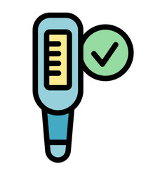 Home Thermometer Icon Flat