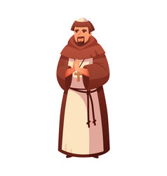 Medieval Priest Cartoon Composition