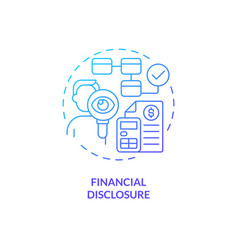 2d Gradient Financial Disclosure Icon Concept