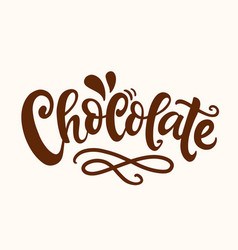 Chocolate Calligraphy Logo Lettering Banner Word