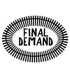 Final Demand Stamp On White