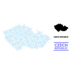 Fresh Composition Map Czech Republic Snow