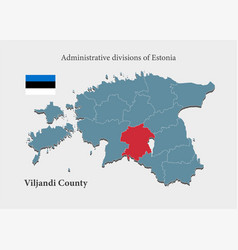 Map Estonia Viljandi County