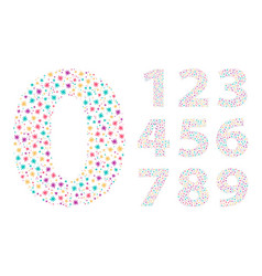 Numbers Colorful Star Fill Set