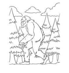 Big Foot Coloring Page For Kids