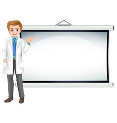 Doctor Standing In Front Of White Screen