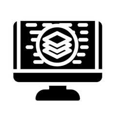 Full Stack Development Software Glyph Icon