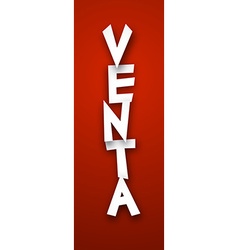 Paper Venta Sign