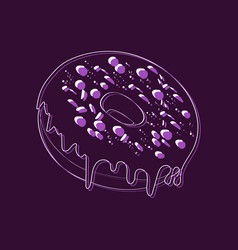 Purple Doughnut With Sprinkles