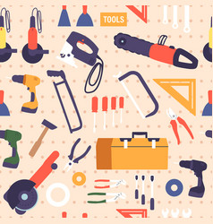 Seamless Pattern With Various Repair Tools