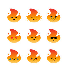 Set Collection Pack Fire Emoji Characters