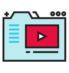 Video Streaming Service Icon Internet Browser