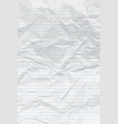 White Clean Crumpled Notebook Paper With Lines