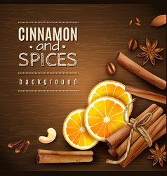 Cinnamon And Spices Background