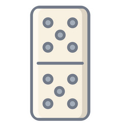 Domino Dice Five Flat