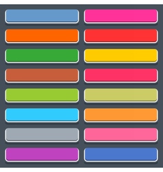 Flat blank web button rectangle icon with shadow Vector Image