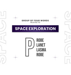 Group Of Four Words Related To Space Exploration