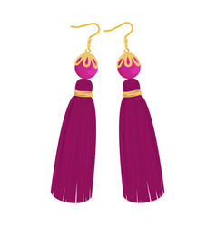 Womens Tassel Earrings Made Silk Threads