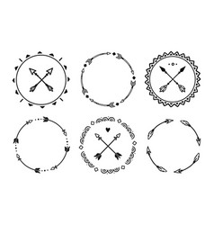 Arrow Circle American Pattern Frame Set Hand