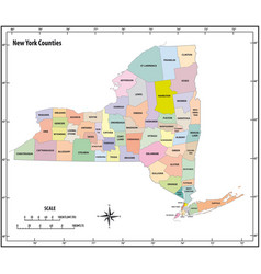 New York State Outline Administrative Map