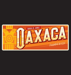 Oaxaca De Juarez City Vintage Travel Plate