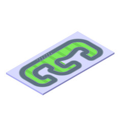 Circuit Icon Isometric Car Racetrack