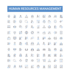 Human Resources Management Outline Icons