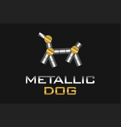 Modern Innovative Robotic Metallic Dog Logo