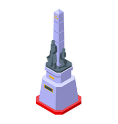 Philippines Statue Icon Isometric City