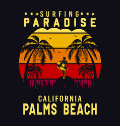 Surfing Paradise California Palms Beach