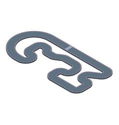 Formula Racetrack Icon Isometric Car Race