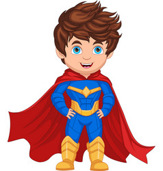 Little Boy In Superhero Costume