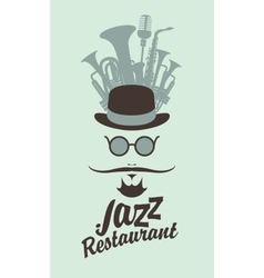 Man Face In Jazz Restaurant