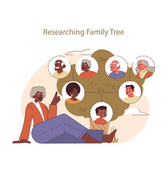 Researching Family Tree Concept